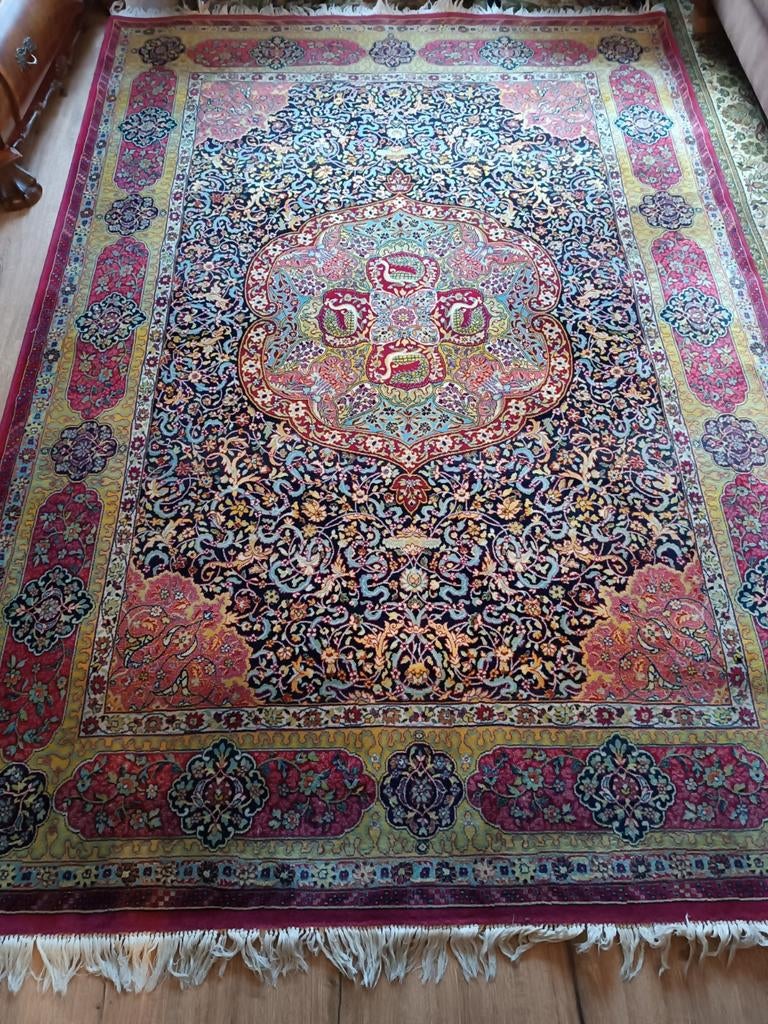 Tapis persan Tabriz en laine noué à la main 200x285, 200 cm ou plus, 200 cm ou plus, Comme neuf, Enlèvement