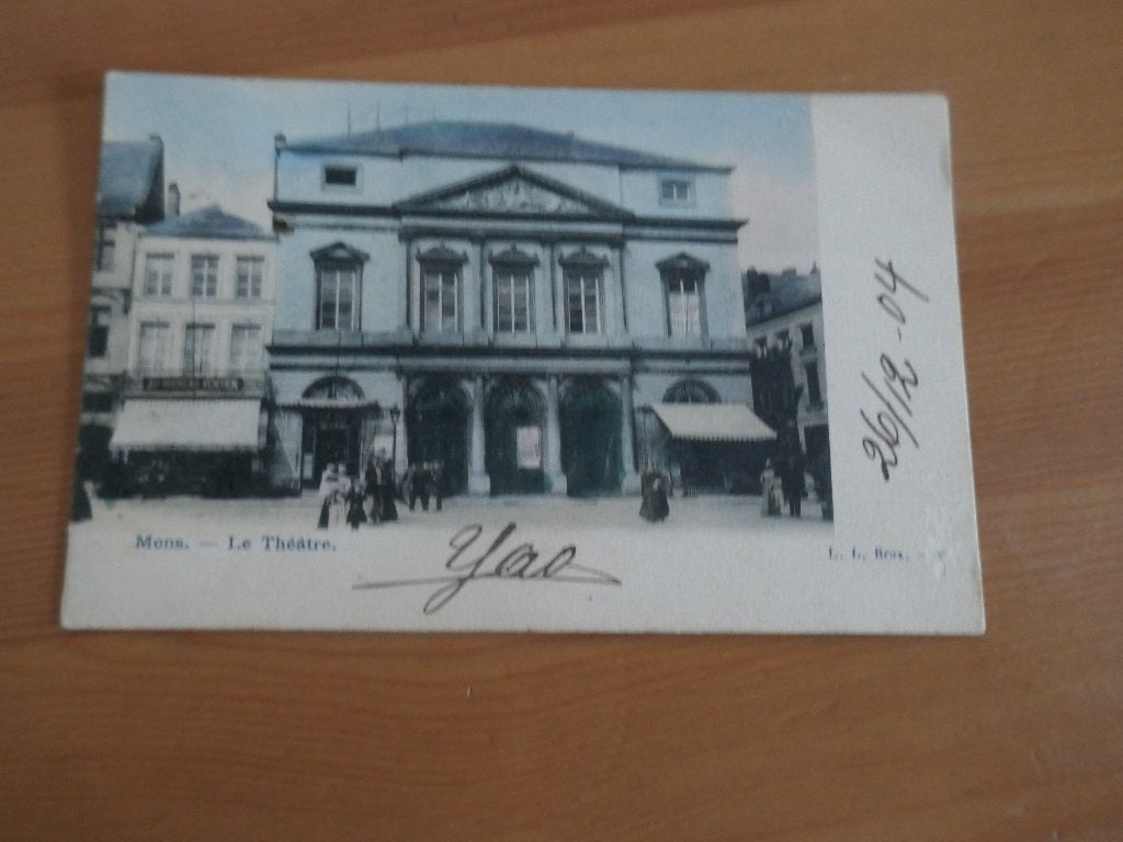 mons le théatre, Verzamelen, Postkaarten | België, Verzenden, Gelopen, Henegouwen