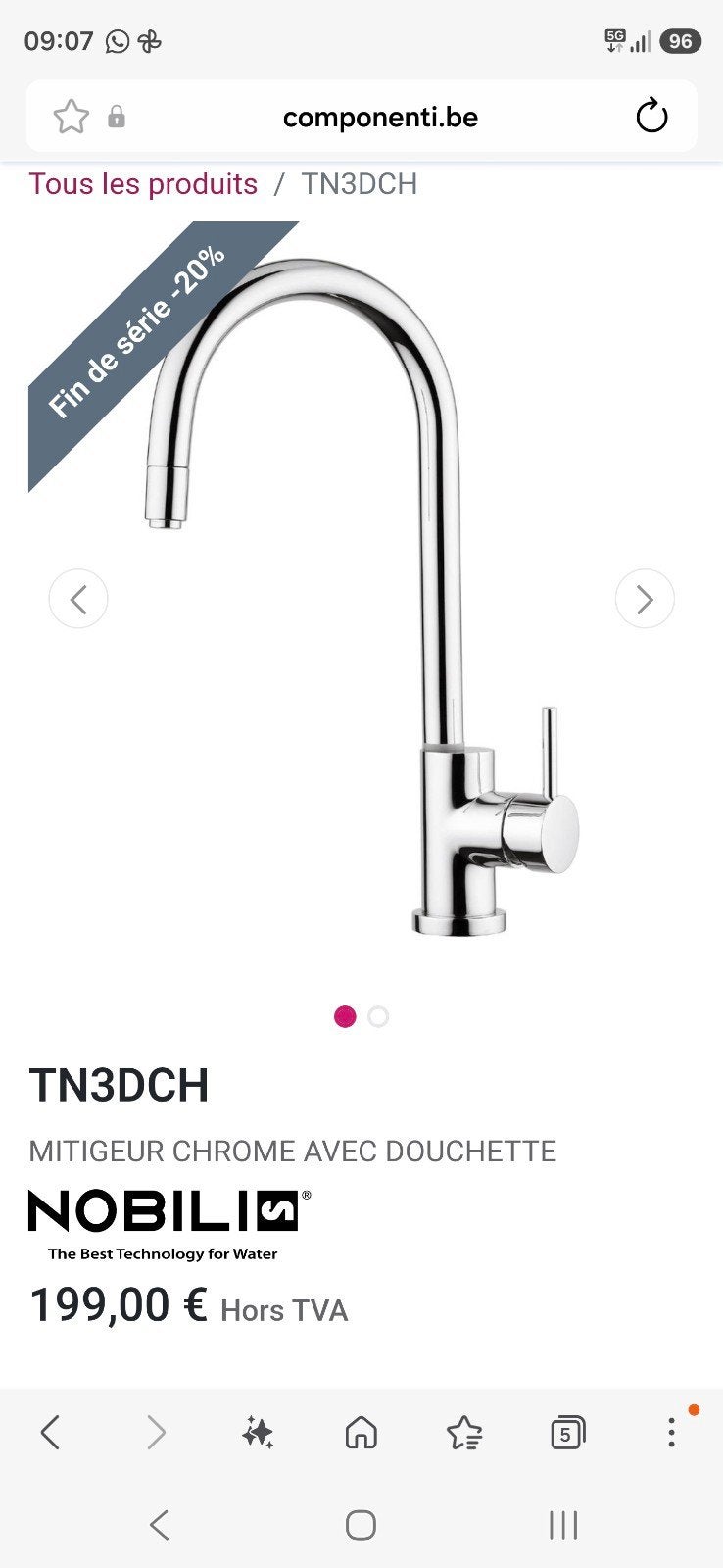 Différents Mitigeurs de cuisine de grandes marques. NEUFS, Enlèvement, Neuf, Chrome, Robinet