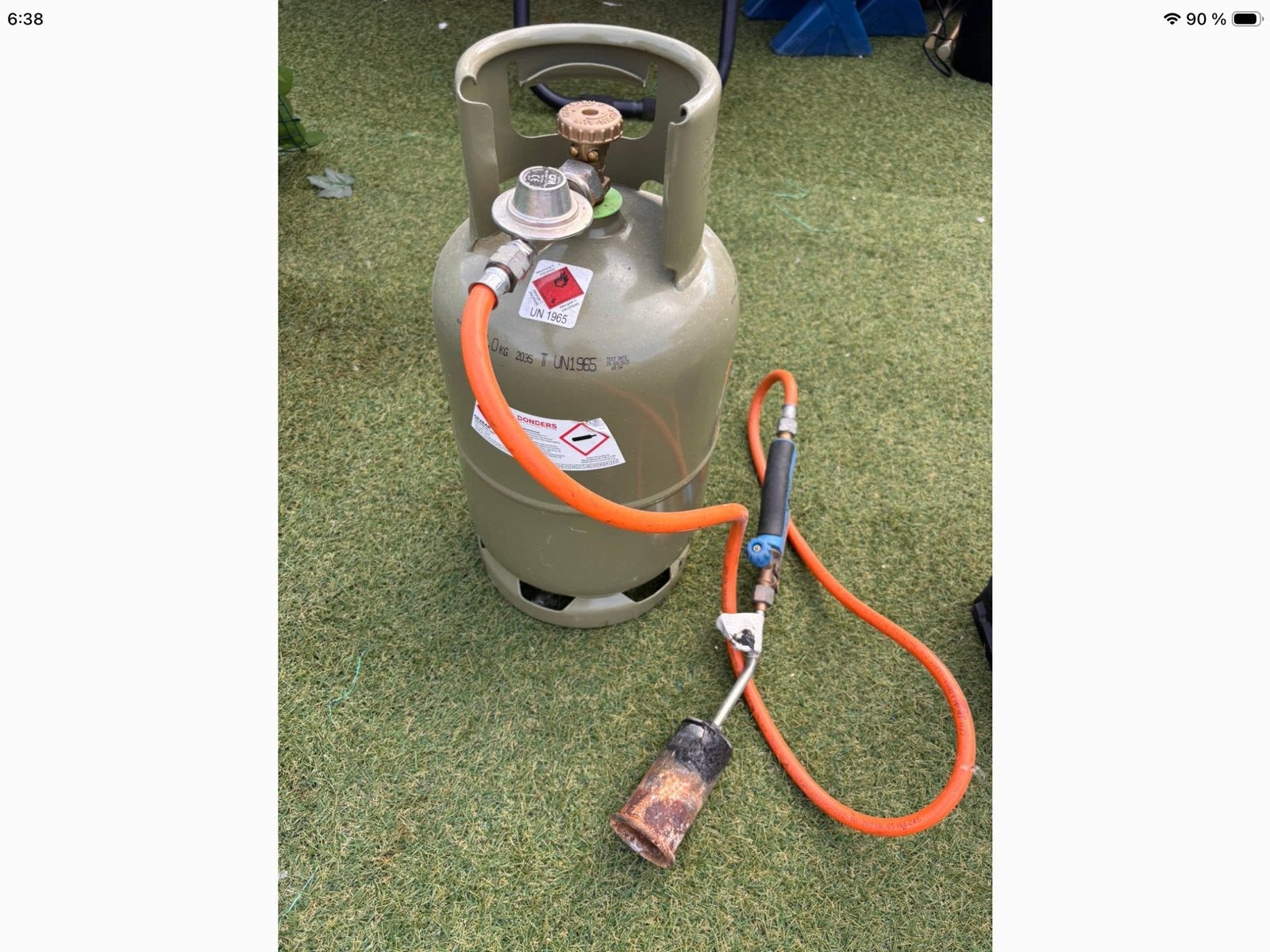 Chalumeau avec bonbonne de gaz, Enlèvement, Comme neuf
