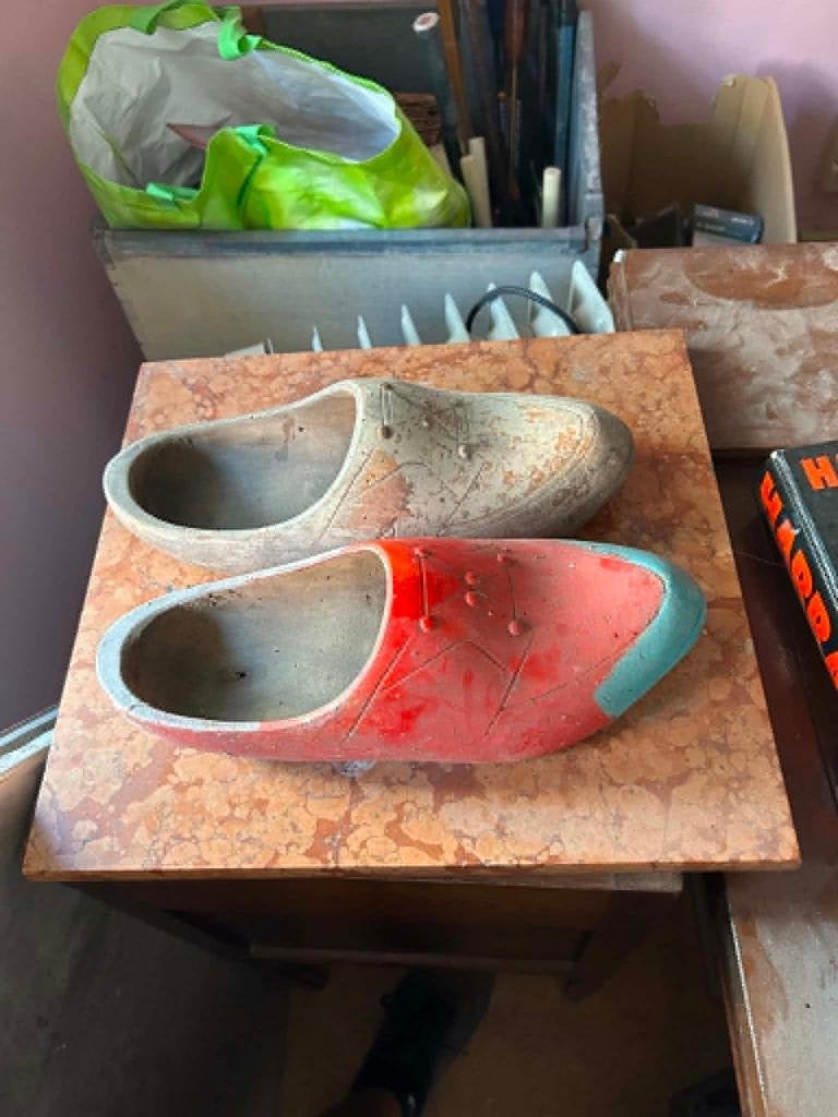 Ensemble de chaussures de cordonnier en bois + fonte, Enlèvement