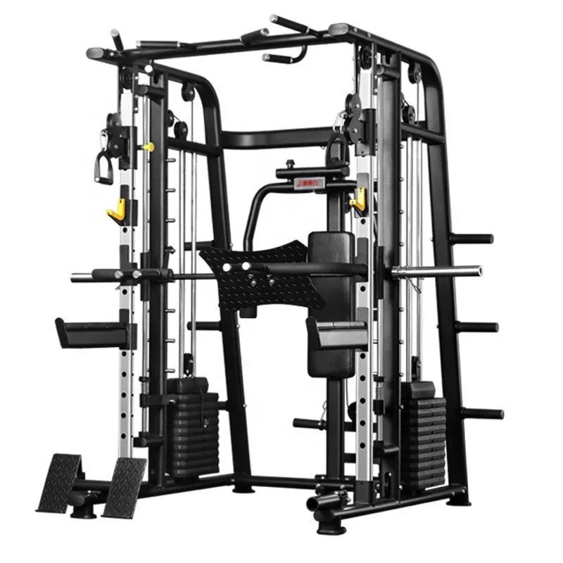 Cadre de musculation + barre guidié olympique, Enlèvement, Comme neuf, Barre de traction