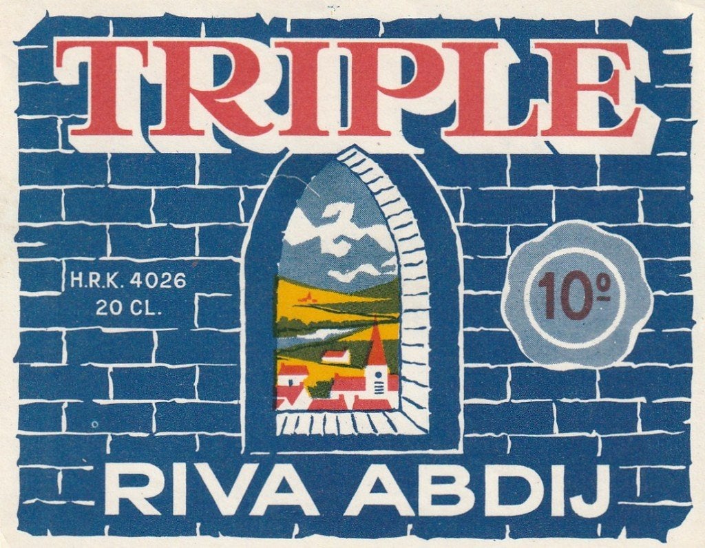 bieretiket België Desplenter Dentergem : Abdij Riva triple, Verzamelen, Verzenden, Gebruikt, Overige typen, Overige merken