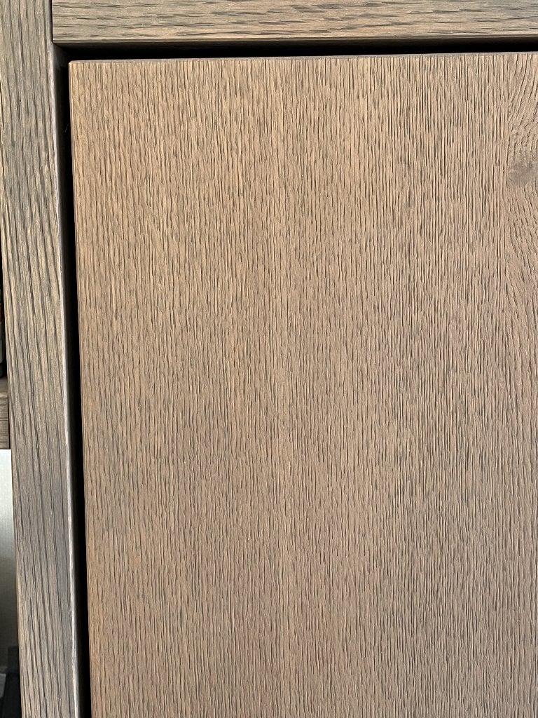 Moderne eiken boekenkast, Huis en Inrichting, Ophalen, Met deur(en), 50 tot 100 cm, Zo goed als nieuw