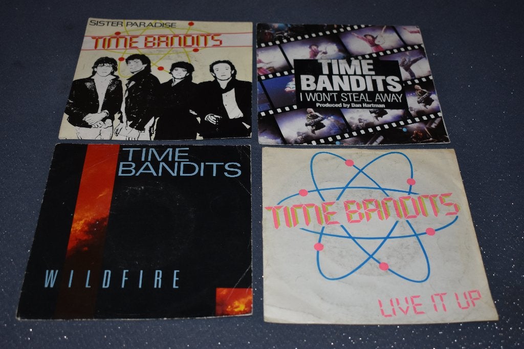 45t's van Time Bandits uit beginjaren '80, Cd's en Dvd's, Vinyl | Pop, Zo goed als nieuw, Pop, Overige typen, 7 inch, Ophalen of Verzenden