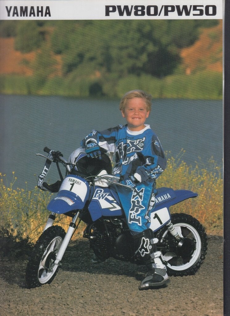 1998 Yamaha PW50 PW80 motocross brochure publicitaire, Verzenden, Gelezen