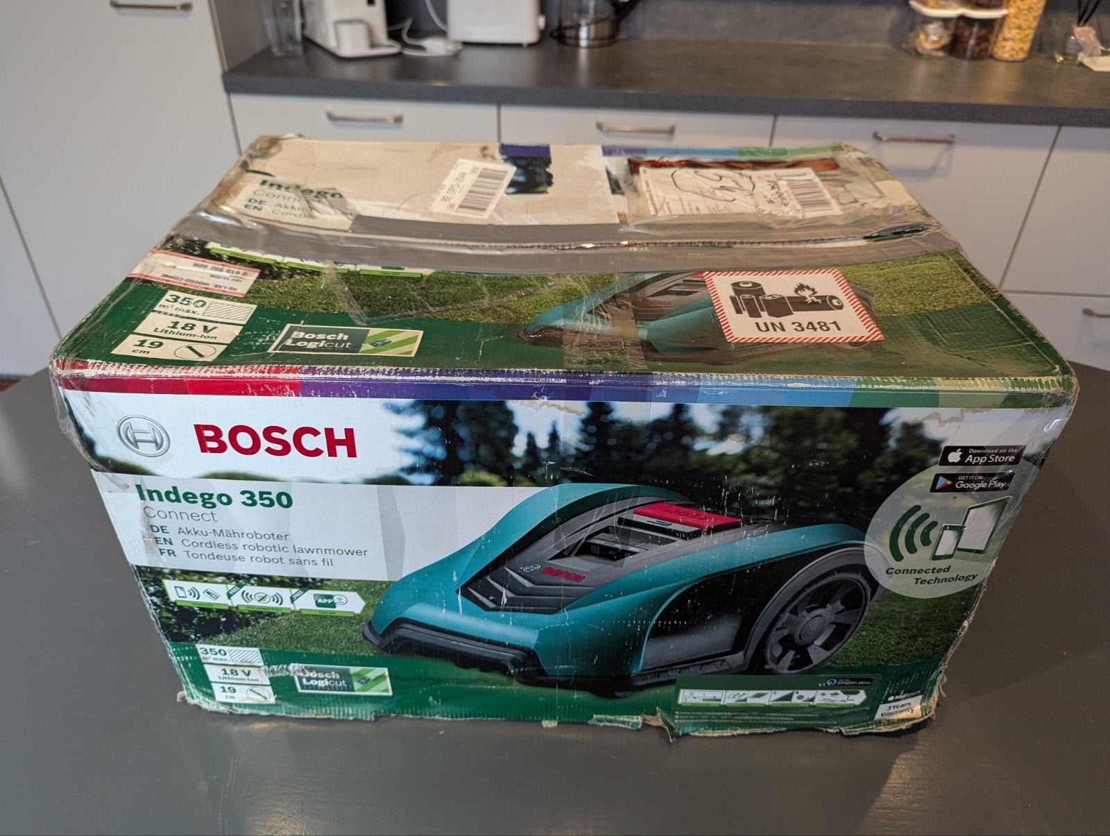 Robotmaaier Bosch indego 350 connect, Jardin & Terrasse, Tondeuses robotisées, Enlèvement
