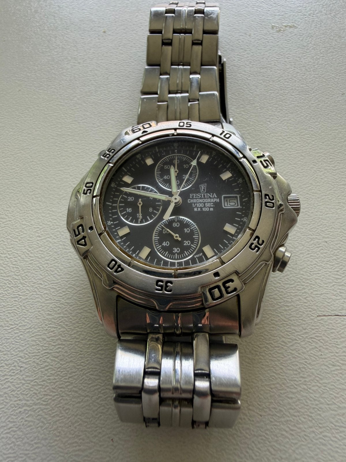 Festina Chronograph herenhorloge – Stainless Steel, Ophalen, Zo goed als nieuw