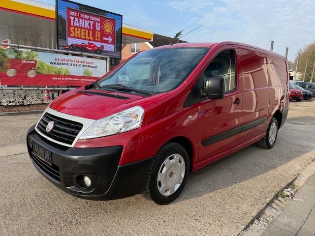 Fiat Scudo 2.0 Diesel LANGE VERSIE! Airco 3 Zits Trekhaak!, Autos, Rouge, Euro 5, Entreprise, 3 places