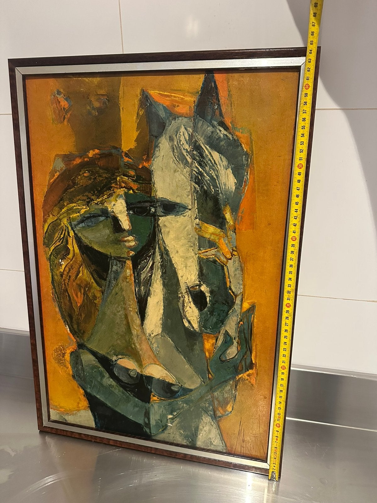 Schilderij Rene Margotton (1915-2009) kubisme, Antiek en Kunst, Ophalen of Verzenden