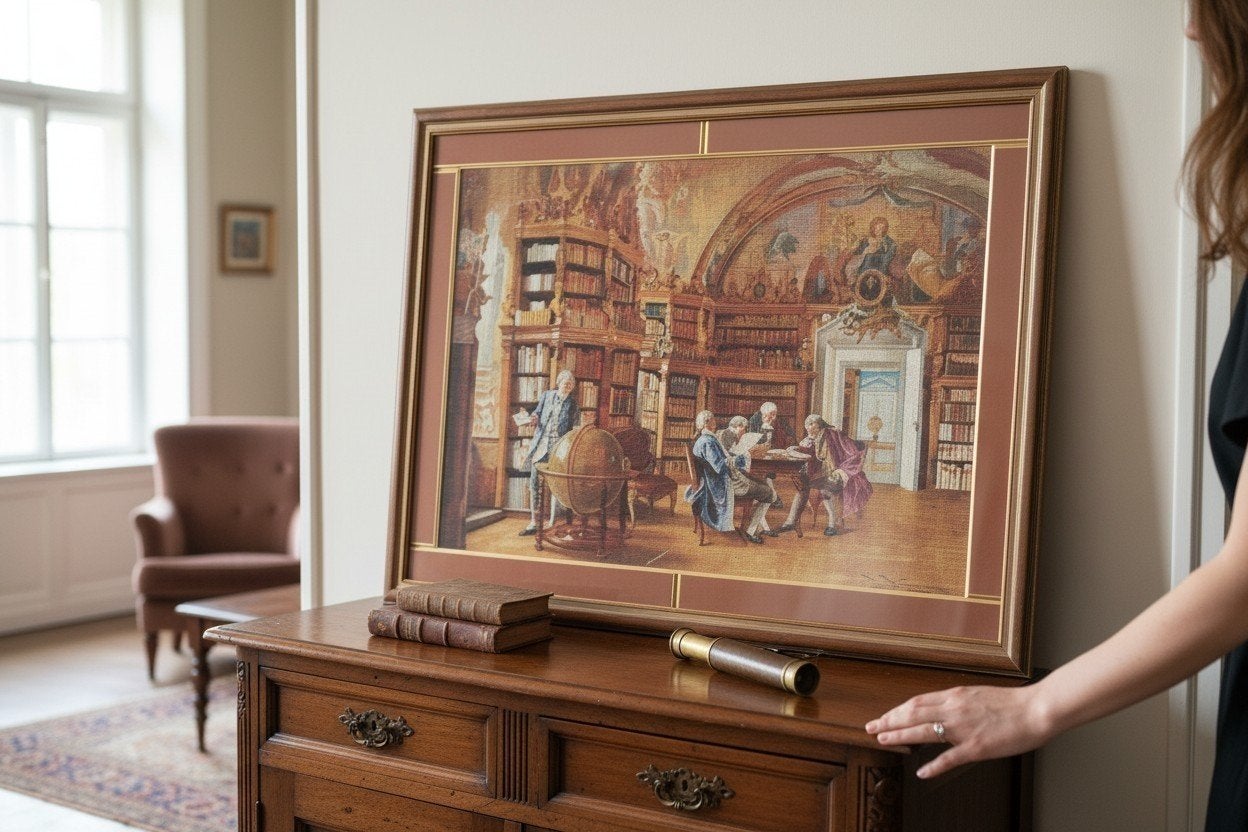 Ingelijste puzzel naar klassiek schilderij – ‘Monniken, Ophalen of Verzenden