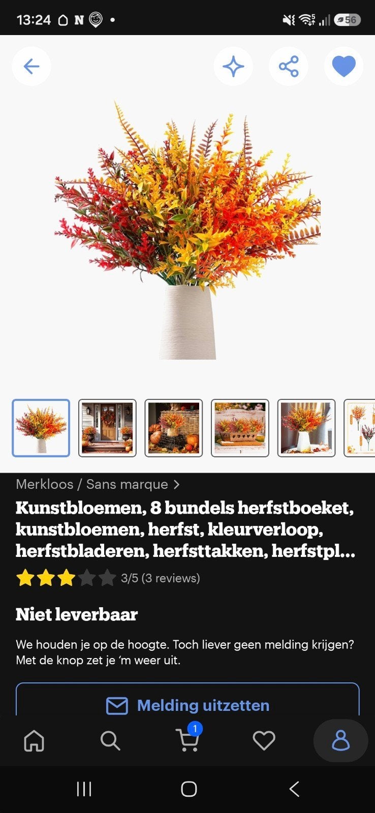 herfstboeket, Ophalen, Zo goed als nieuw