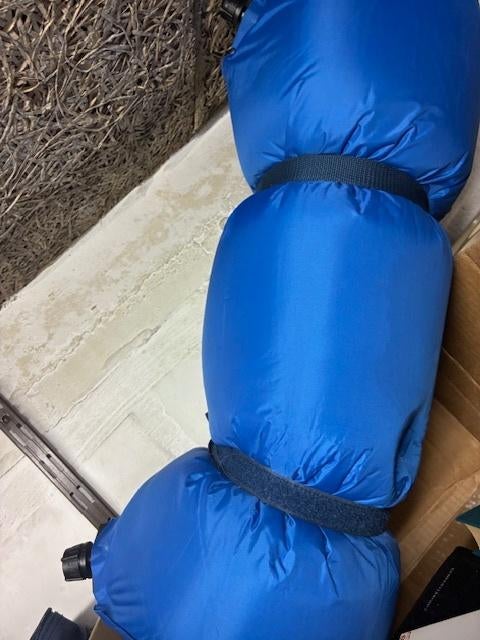 opblaasbaar matras(2 stuks), Ophalen, Ingebouwde pomp, Gebruikt, 1-persoons