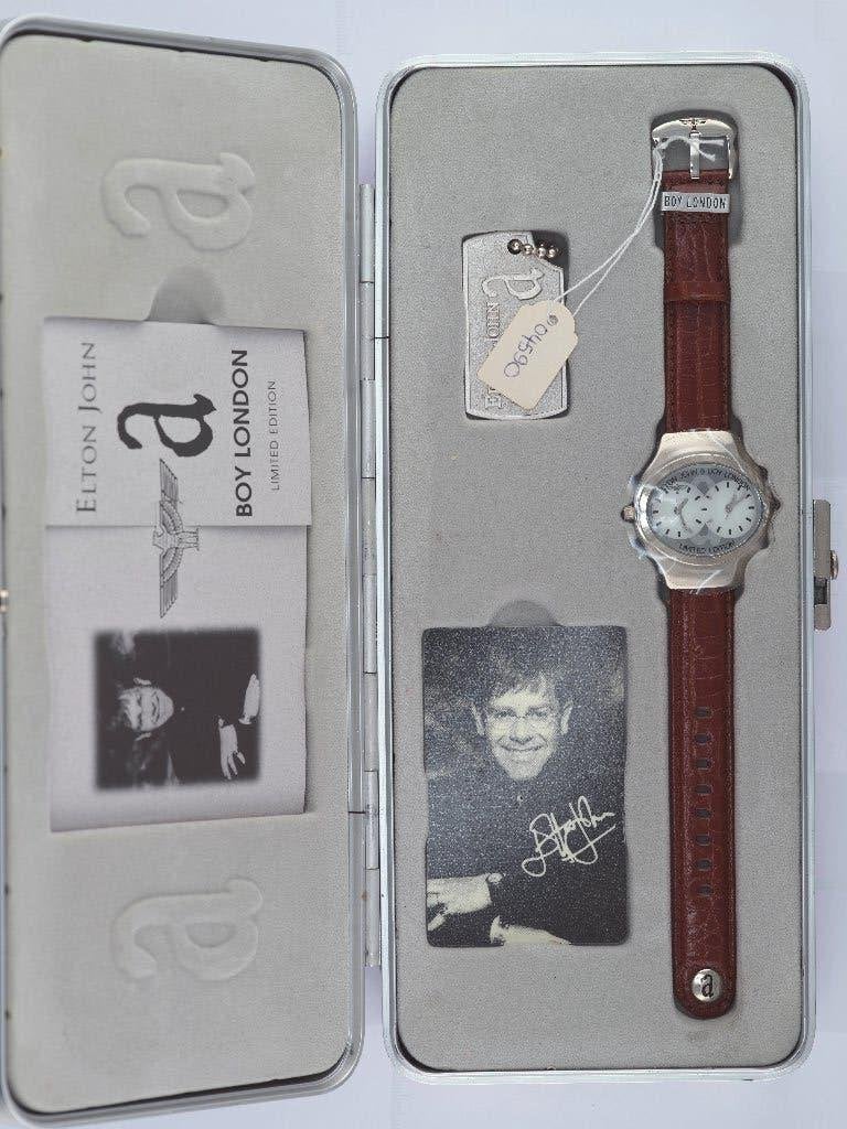 Elton John  BOY LONDON  Limited Edition horloge, Handtassen en Accessoires, Horloges | Heren, Seiko, Leer, Polshorloge, Nieuw