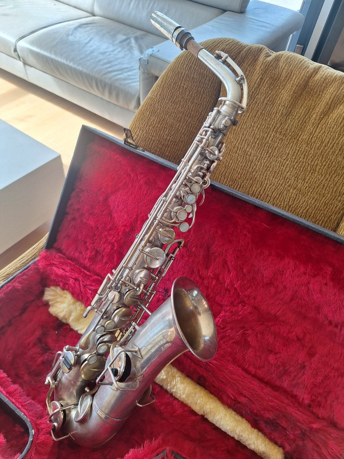 Vintage Buescher "True Tone" Alt saxofoon – Volledig gerest, Enlèvement, Alto