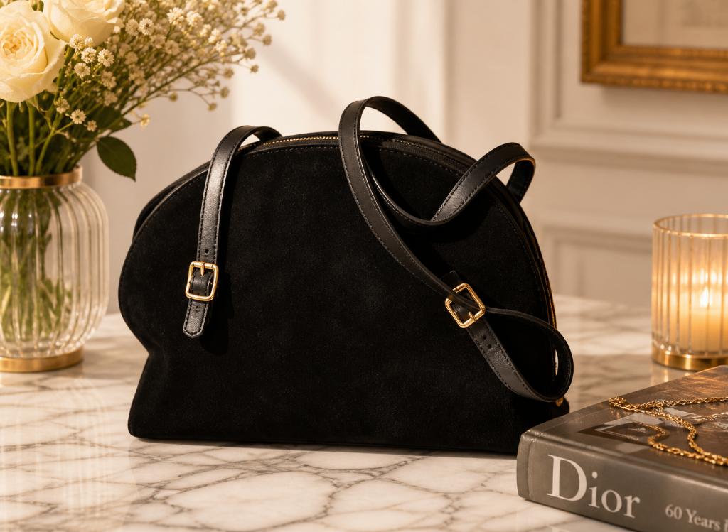 Sac à bandoulière Vera Bradley en cuir daim noir neuf, Enlèvement ou Envoi, Neuf, Noir, Sac à main