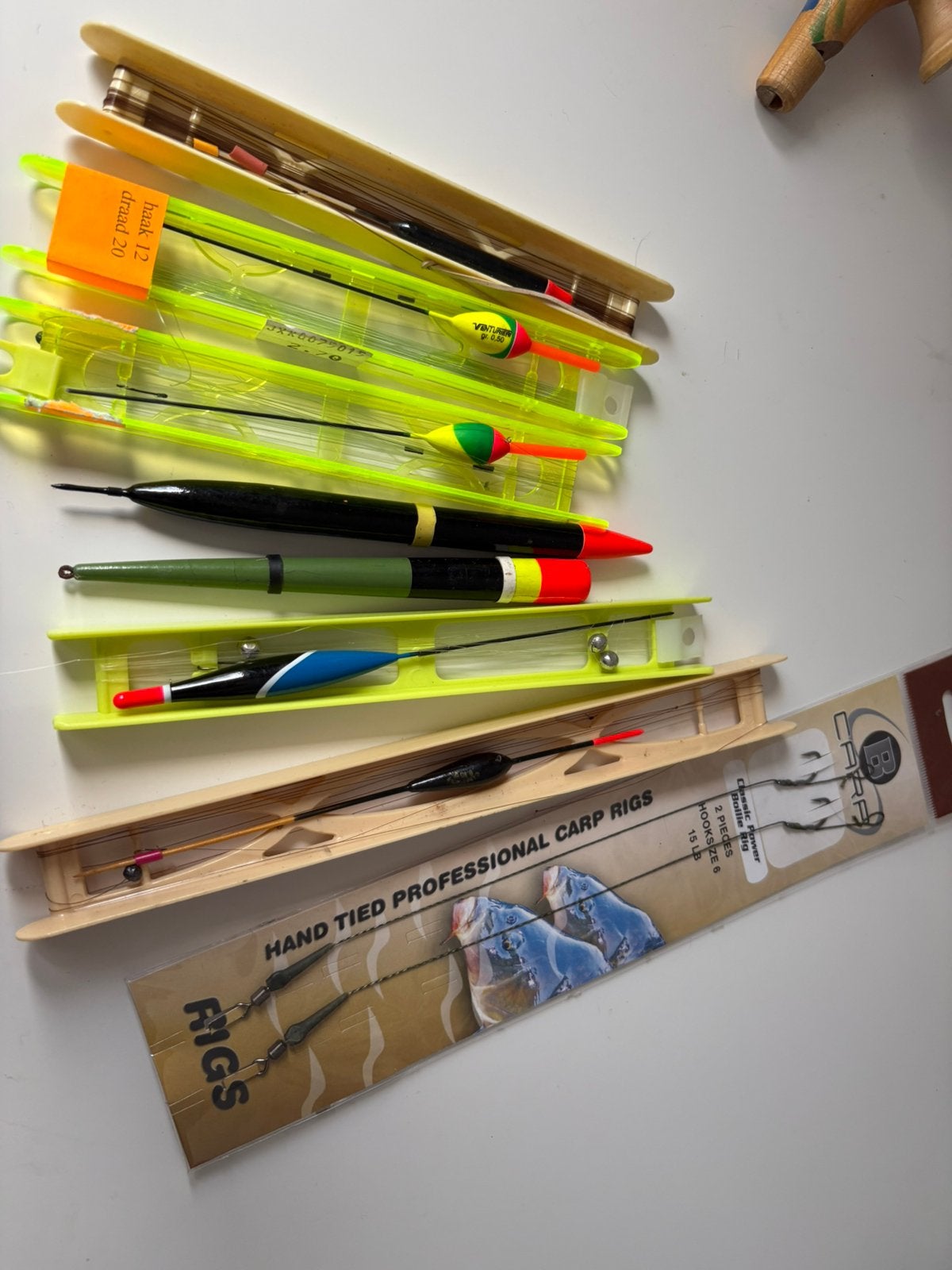 Carp rigs en handlijn rigs +2 dobbers, Ophalen, Zo goed als nieuw, Overige typen