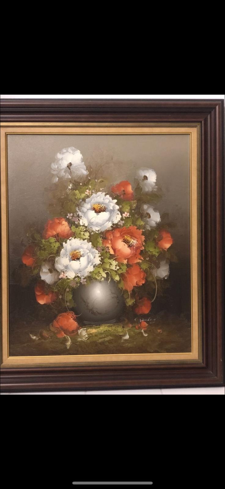 Peintures, Antiquités & Art, Peint à la main, Peinture à l'huile, Enlèvement, Fleurs