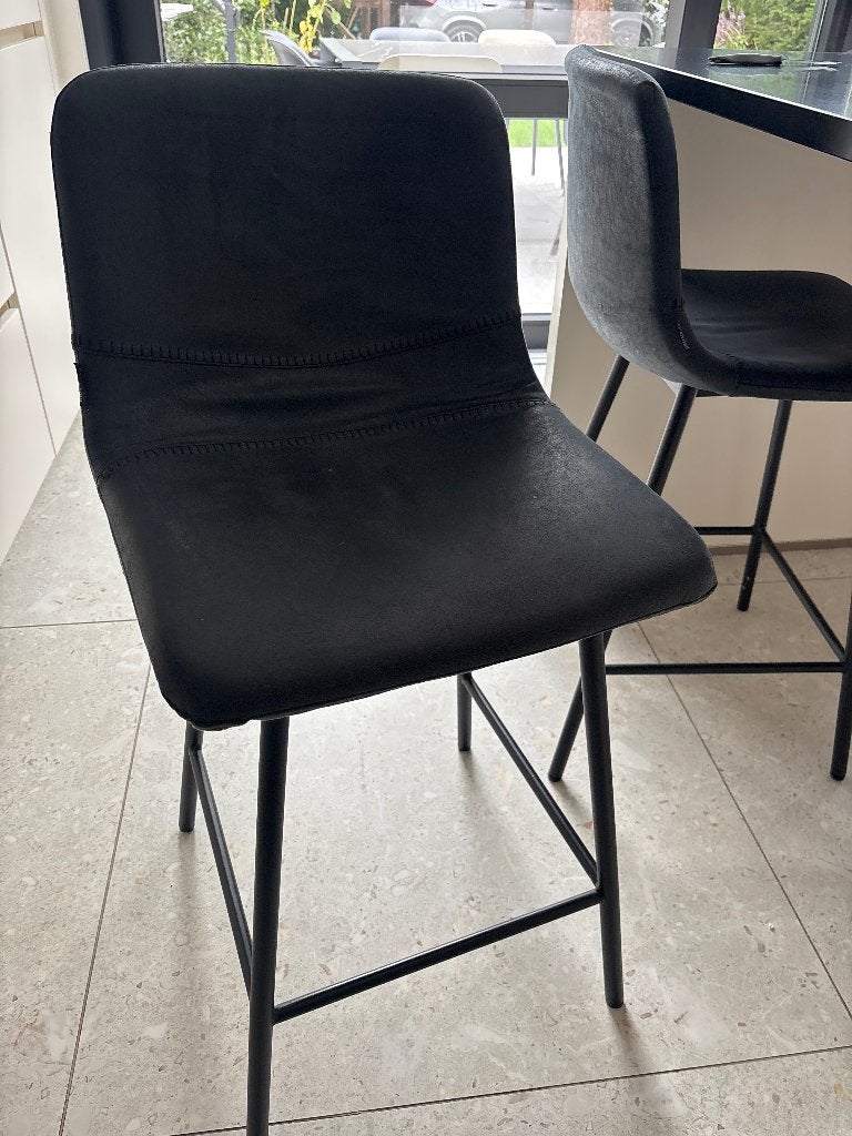 Barkrukken, Avec repose-pieds, 2 tabourets, Synthétique, Enlèvement