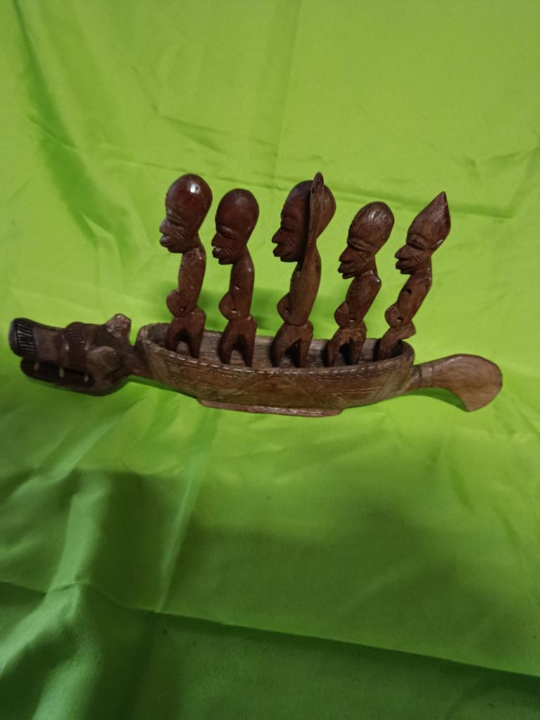 Houten afrikaanse tribal boot, Antiek en Kunst, Kunst | Beelden en Houtsnijwerken, Ophalen