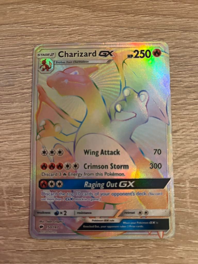Pokemon charizard rainbow gx, Enlèvement ou Envoi, Comme neuf, Cartes en vrac