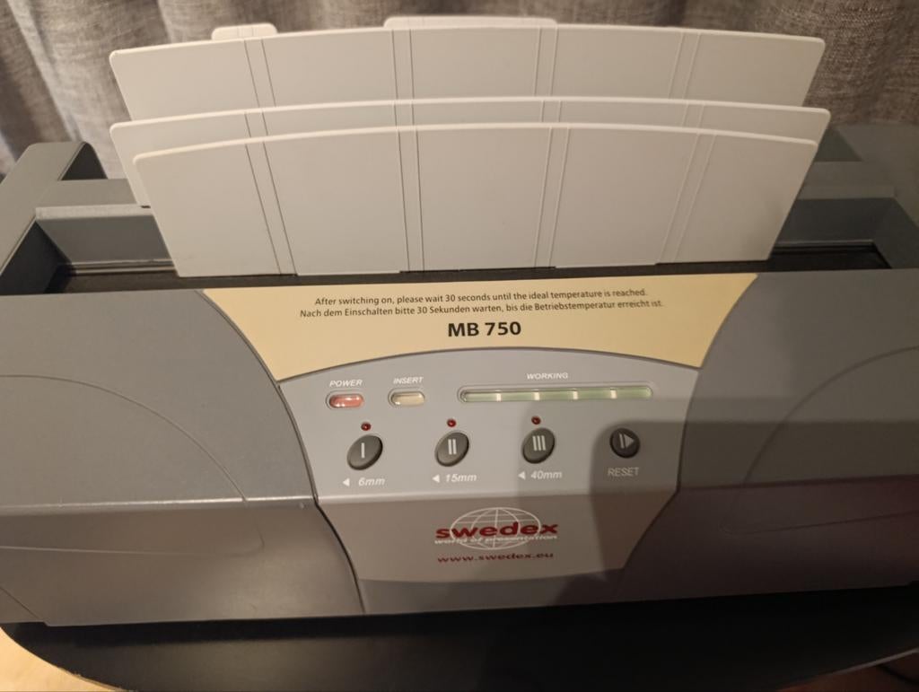 Swedex MB750 Thermobindmachine – Professioneel inbinden A4, Ophalen