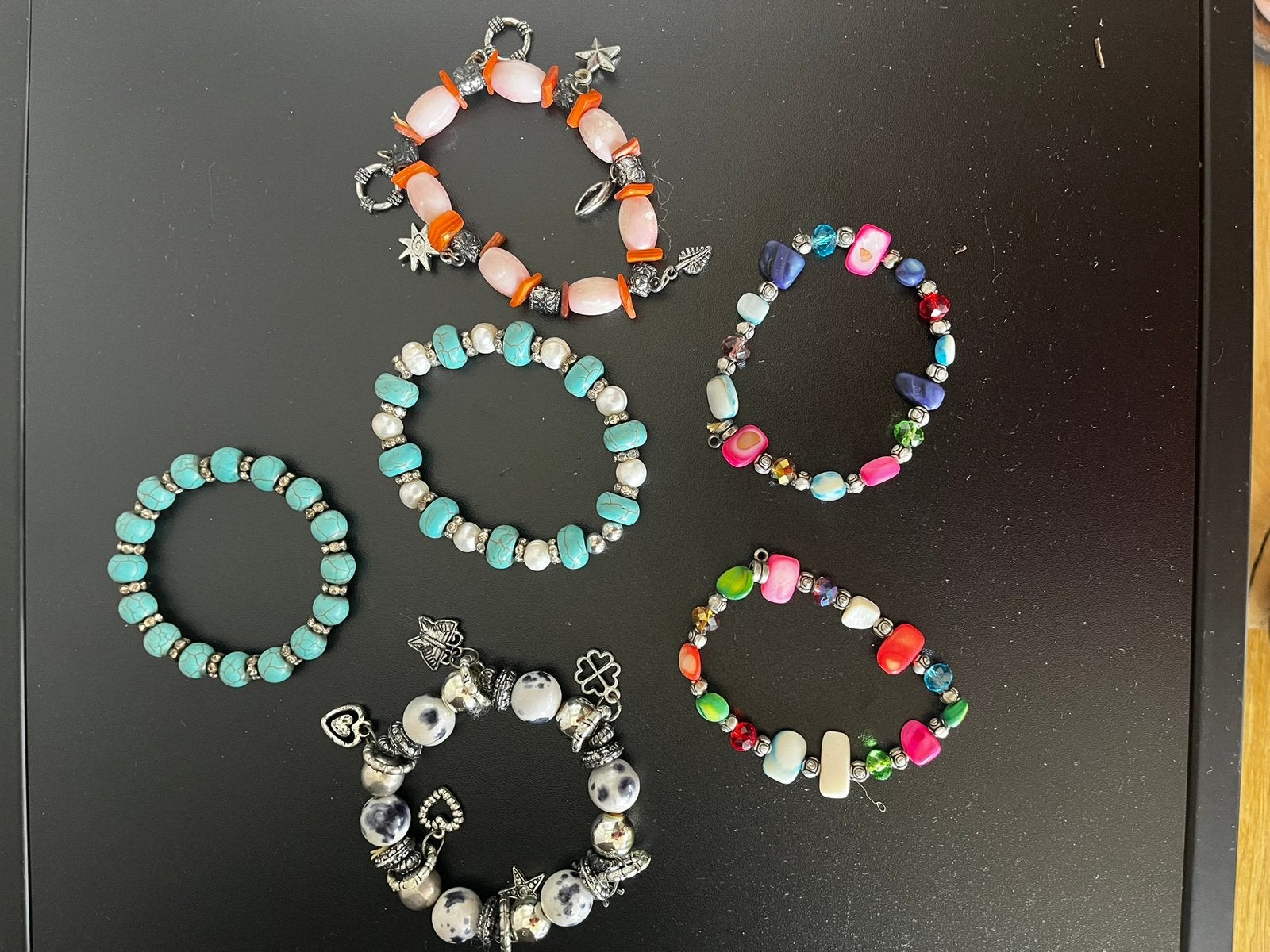 6 bracelets, Bijoux, Sacs & Beauté, Bracelets, Enlèvement, Comme neuf, Autres matériaux