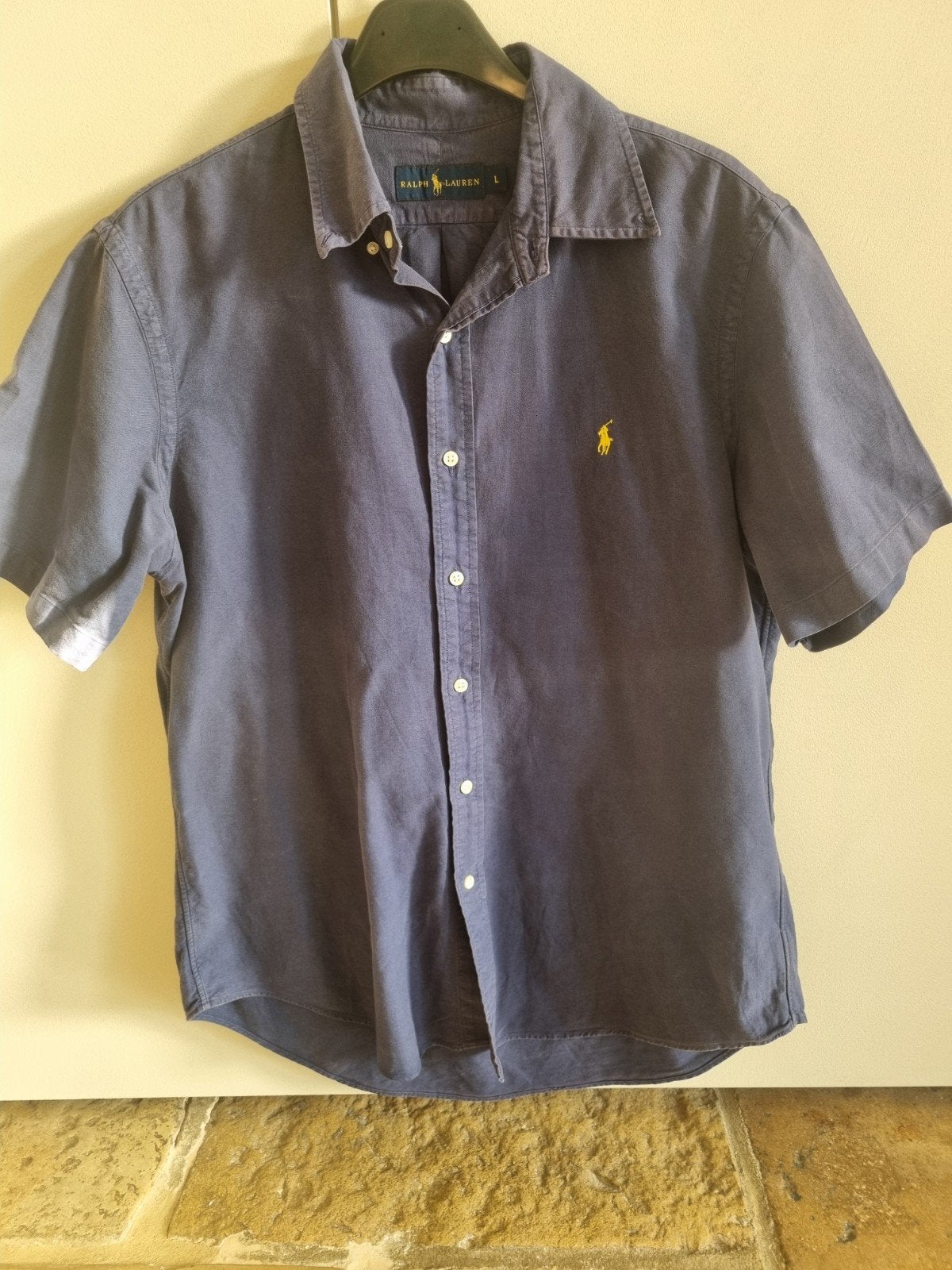 Donker blauw hemd Ralph Lauren maat L, Blauw, Ralph Lauren, Ophalen of Verzenden, Zo goed als nieuw