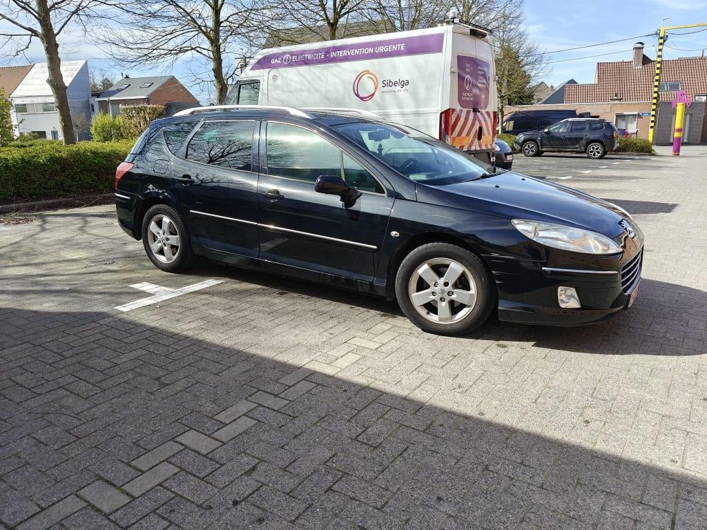 Peugeot 407SW, Auto's, Voorwielaandrijving, Euro 5, Zwart, 1600 cc