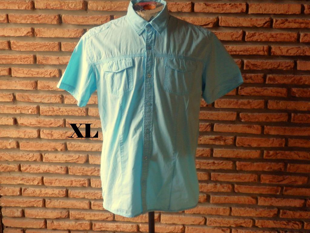 (7) -chemise homme t.xL bleue - bonobo -, Kleding | Heren, Overhemden, Zo goed als nieuw, Halswijdte 43/44 (XL), Blauw, Ophalen of Verzenden