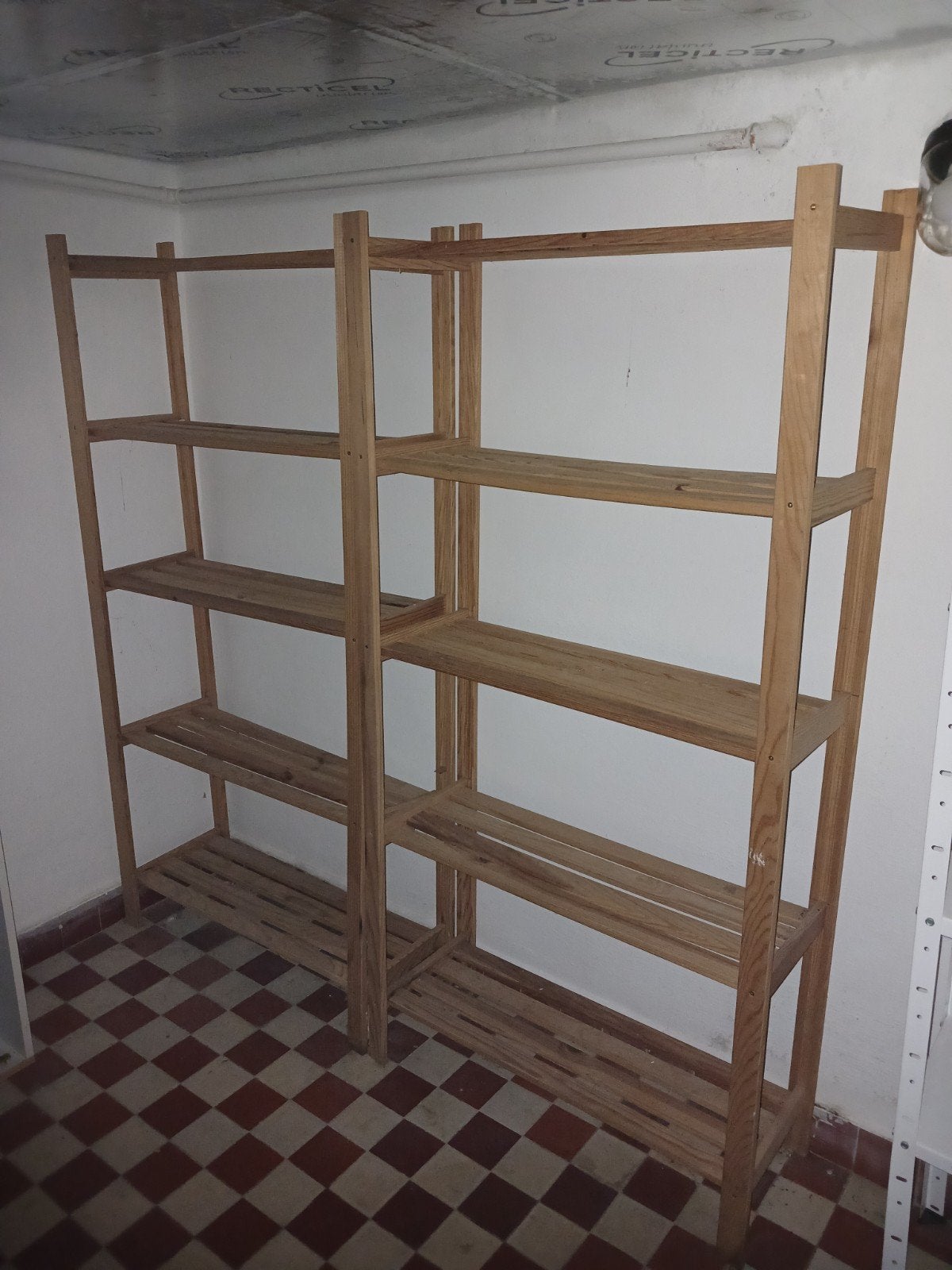 houten rek, Ophalen
