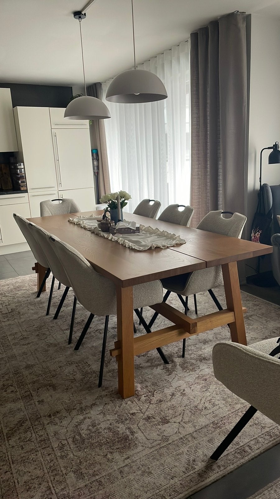 Eettafel, Ophalen, Eikenhout, 200 cm of meer, 50 tot 100 cm