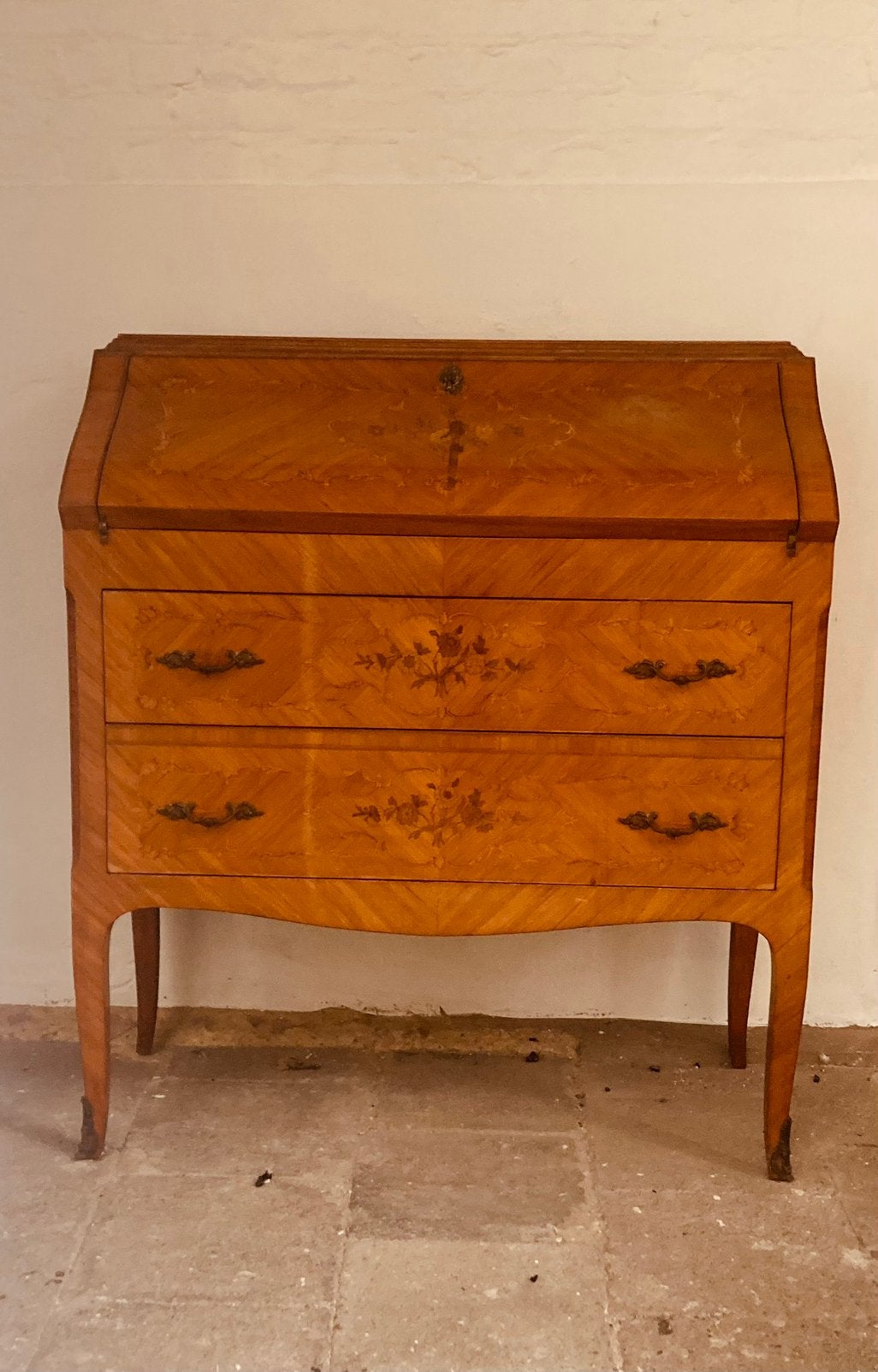 Secretaire met inlegwerk, Huis en Inrichting, Kasten | Secretaires, Ophalen, Gebruikt