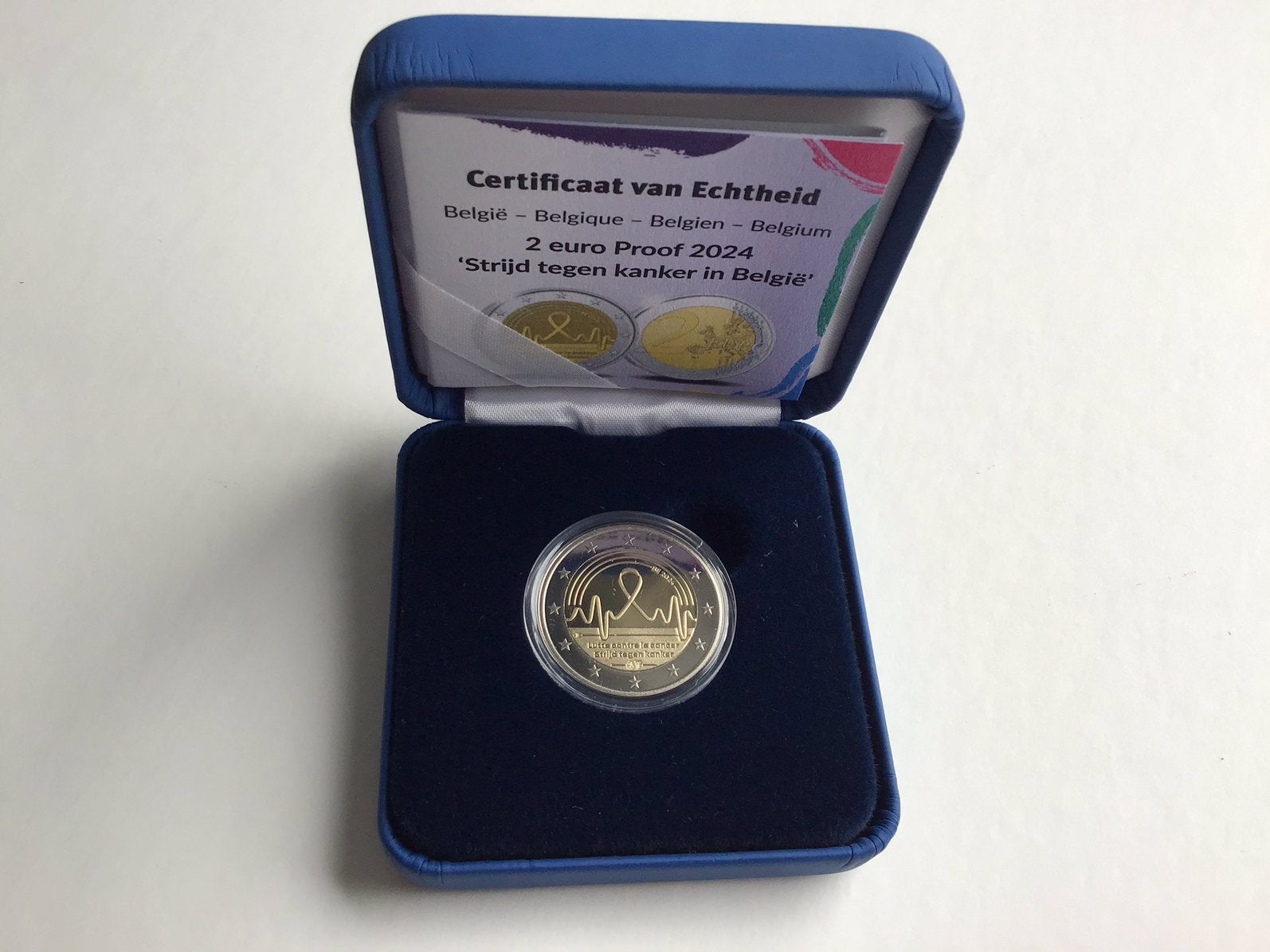 België 2 euro Strijd tegen kanker 2024 Proof, Timbres & Monnaies, Enlèvement ou Envoi, Belgique, 2 euros