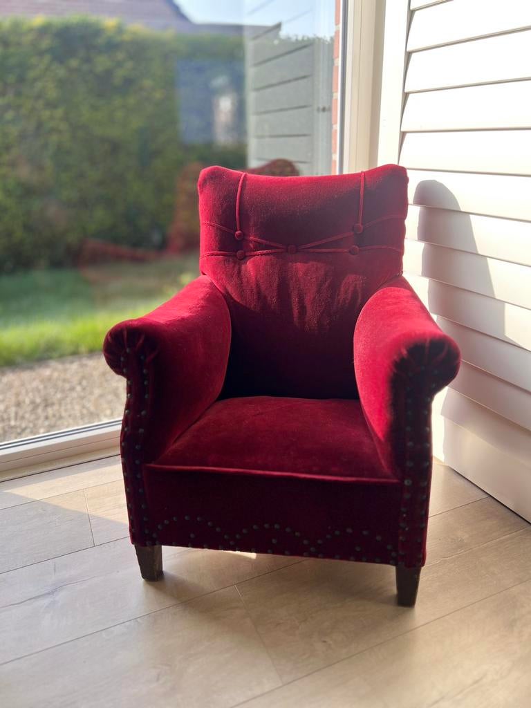 fauteuil à ailes danois vintage des années 1960, Moins de 75 cm, Comme neuf, Enlèvement, 50 à 75 cm