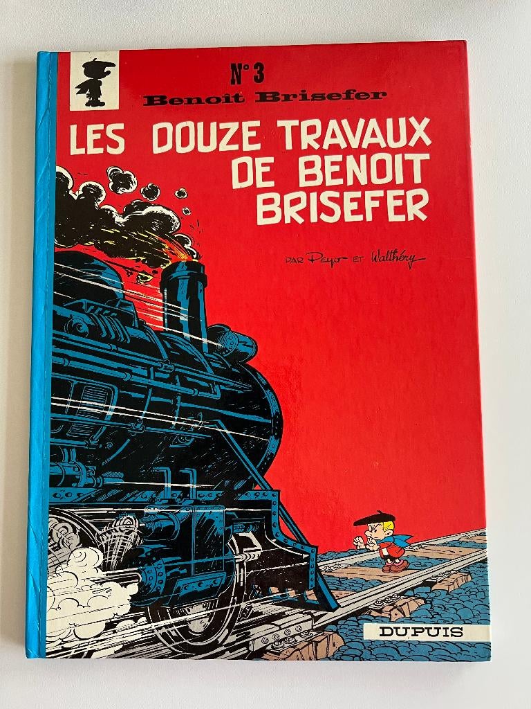 BD Benoît Brisefer Les douze travaux de Benoît Brisefer, Gelezen, Peyo, Eén stripboek, Ophalen of Verzenden
