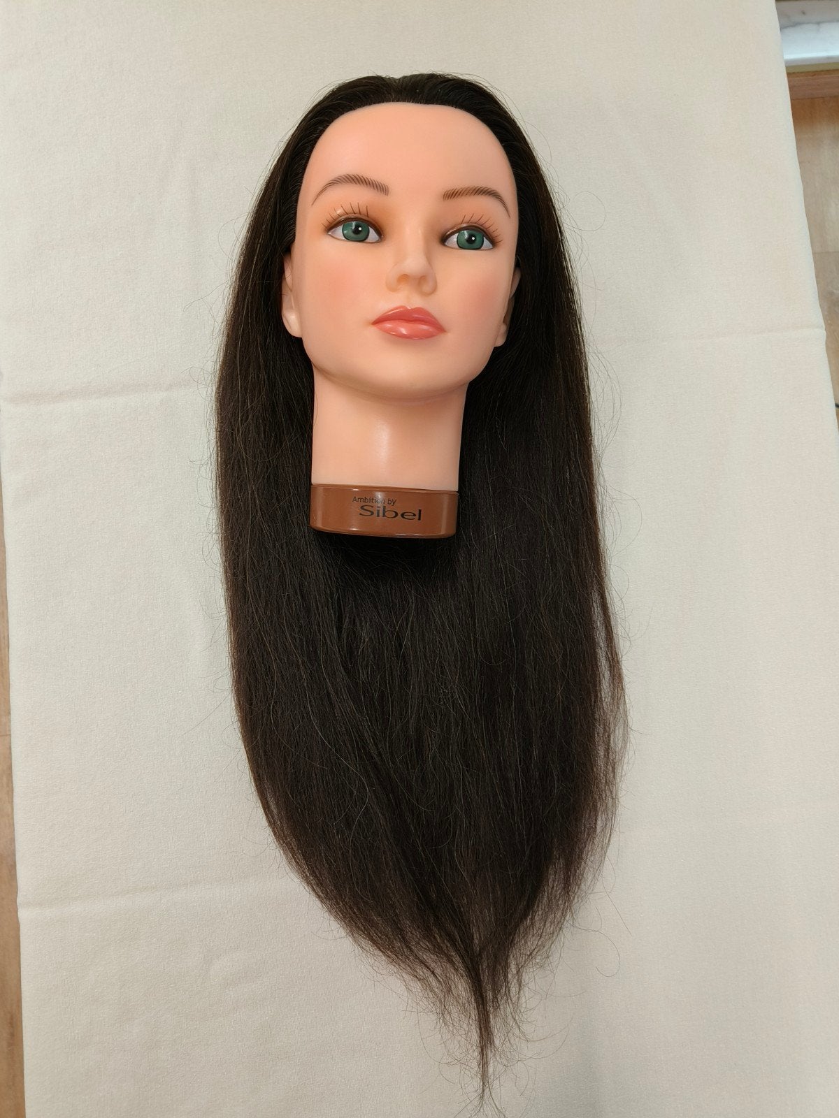 Oefenhoofd Sibel 100% echt haar, Ophalen, Zo goed als nieuw