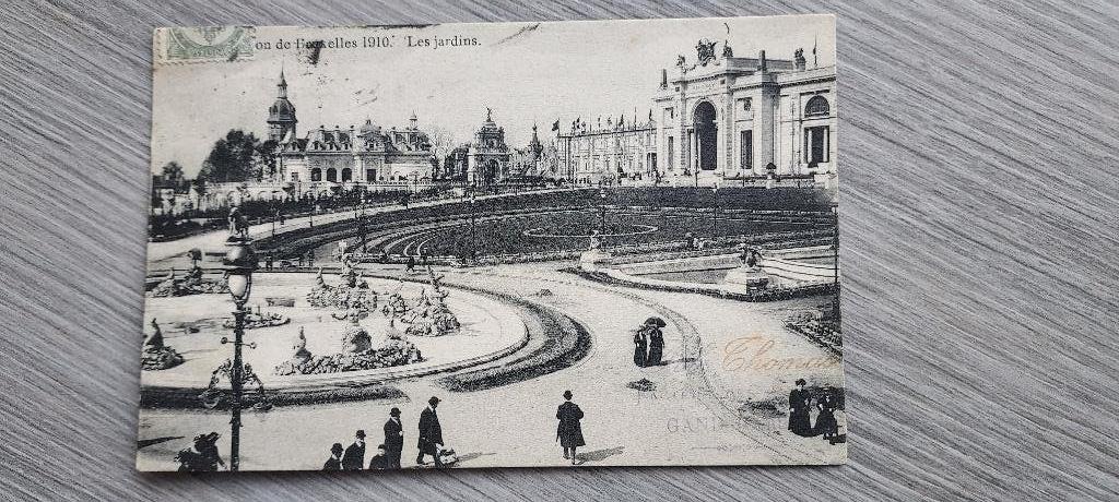 oude postkaart wereldtentoonstelling Brussel 1910, Verzenden, Voor 1920, Gelopen, Brussel (Gewest)