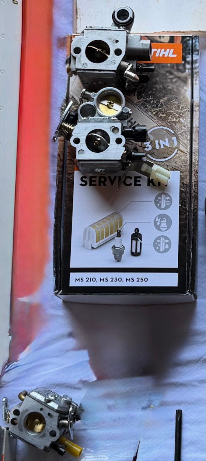 Carburatie Stihl kettingzaag, Ophalen, Gebruikt