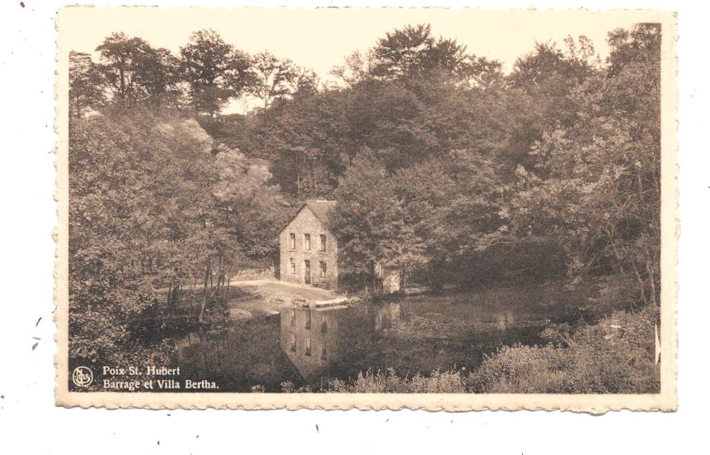 Poix St Hubert NA16: Barrage et Villa Bertha, Envoi, 1940 à 1960, Affranchie, Luxembourg