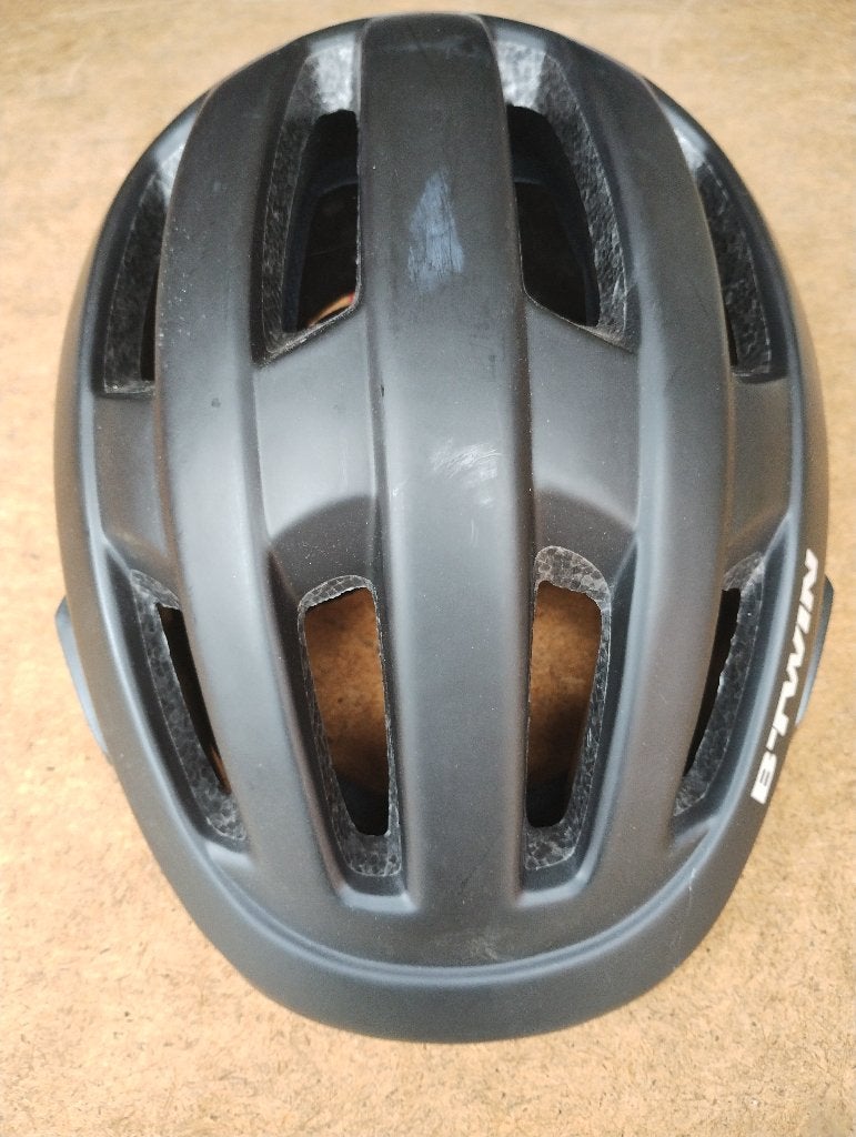Fietshelm zwart B-Twin 56-61 cm, Vélos & Vélomoteurs, Accessoires vélo | Casques de vélo, Enlèvement, Utilisé, Homme, DEcathlon