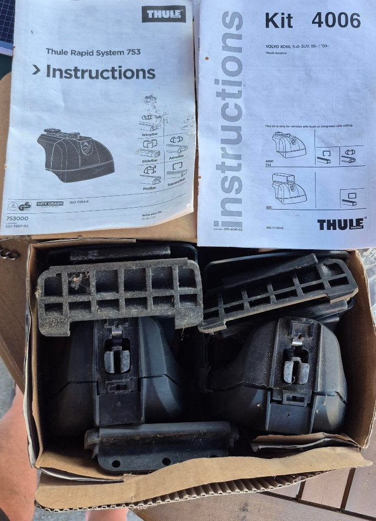 Kit Thule 753 + kit Thule 4006, Enlèvement ou Envoi, Utilisé