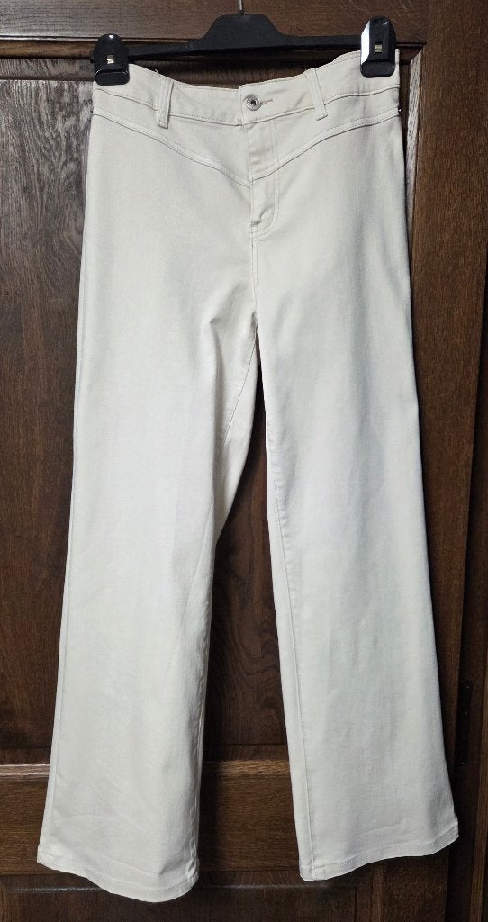 Beige broek loose fit (brede pijp), 38, Ophalen of Verzenden, Zo goed als nieuw, Beige