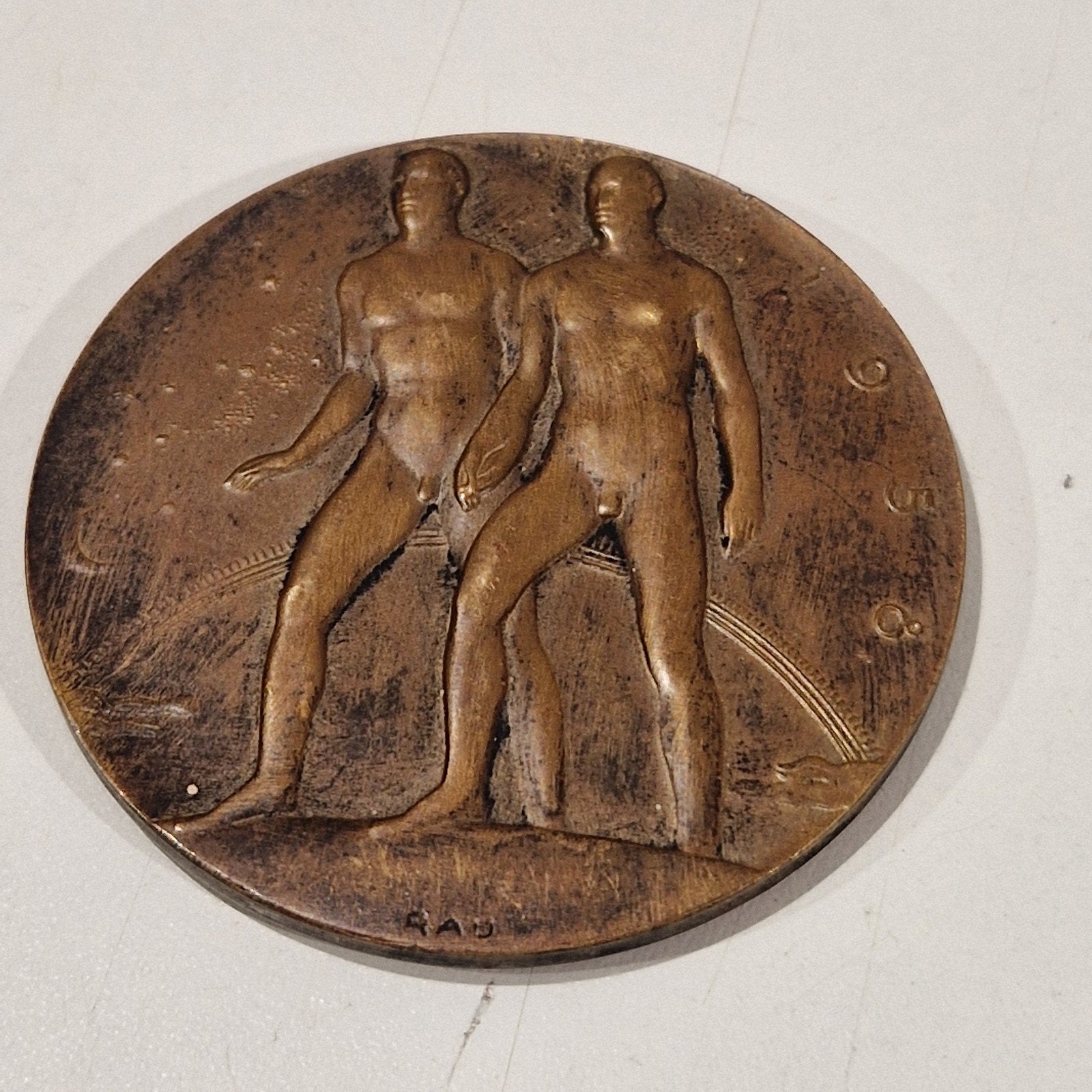 Expo 58 medaille art deco, Ophalen of Verzenden, Brons