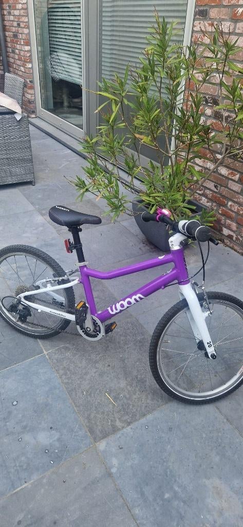woom 4 kinderfiets, Fietsen en Brommers, Ophalen, 16 tot 20 inch, Velgrem, Zo goed als nieuw
