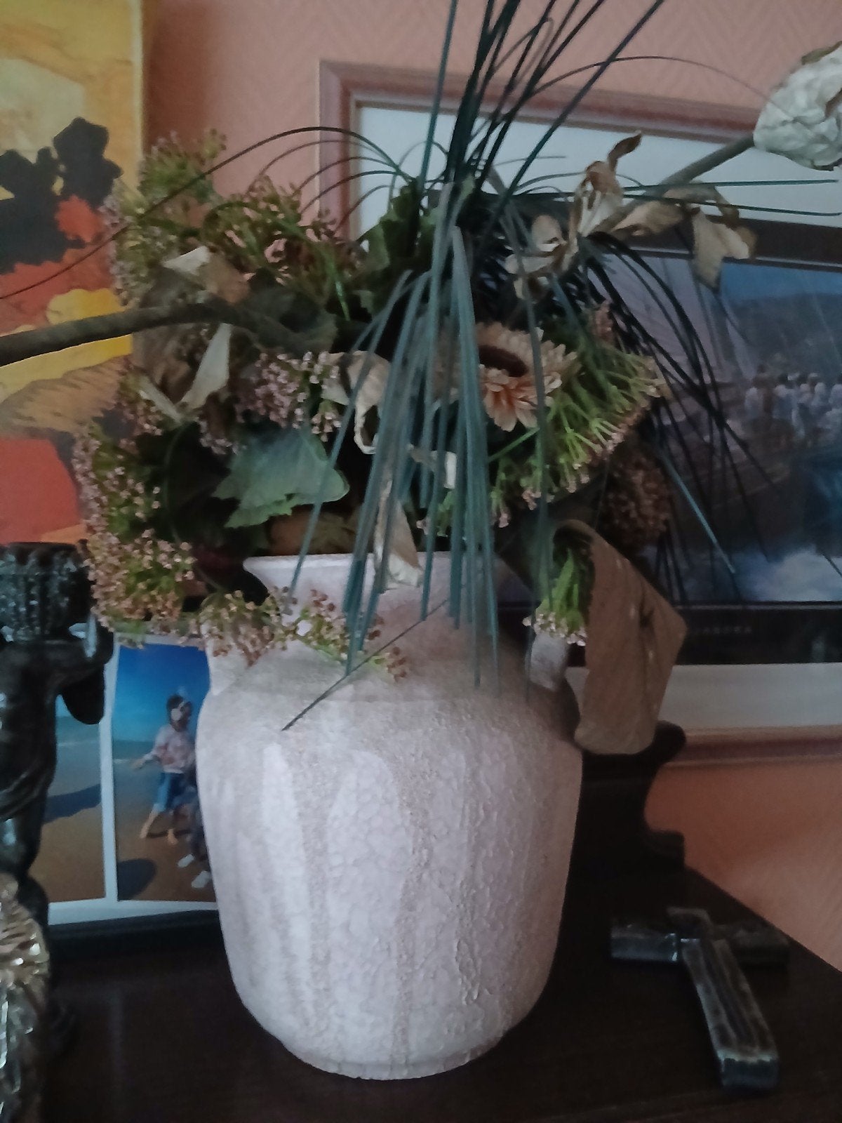 vaas met bloemen, Ophalen