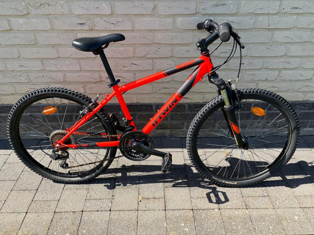 MTB BTWIN Rockrider 500 maat 24 inch (mountainbike), Fietsen en Brommers, Ophalen, 24 inch, Velgrem, Versnellingen