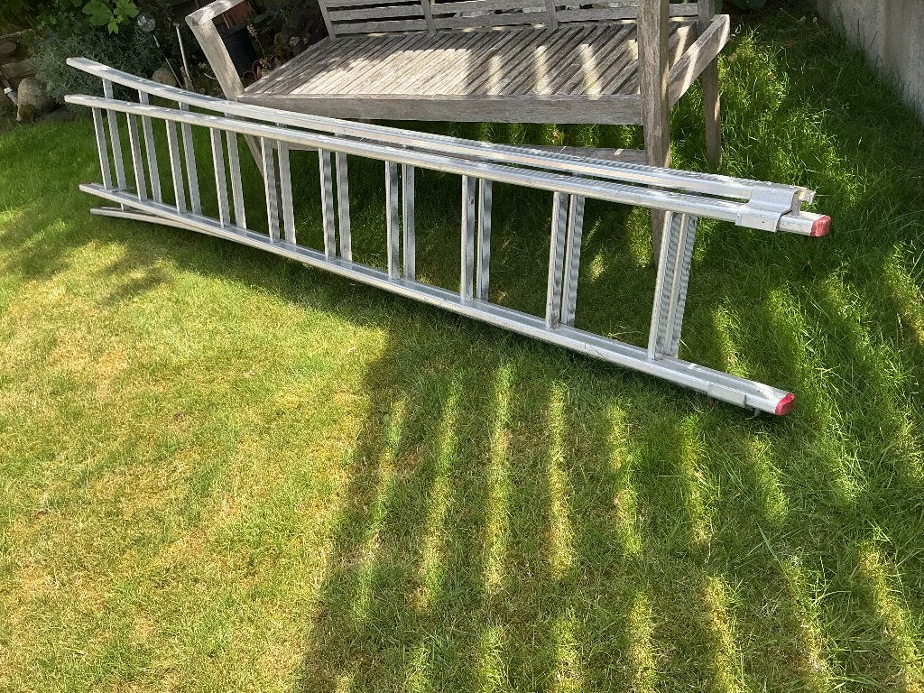2 delige aluminium schuifladder, Ophalen