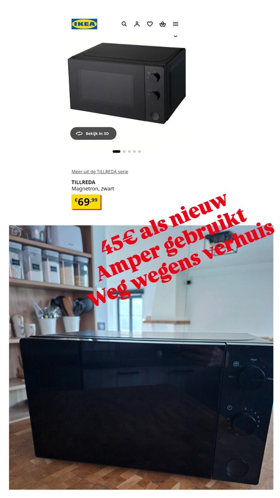microgolf als nieuw, Elektronische apparatuur, Ophalen