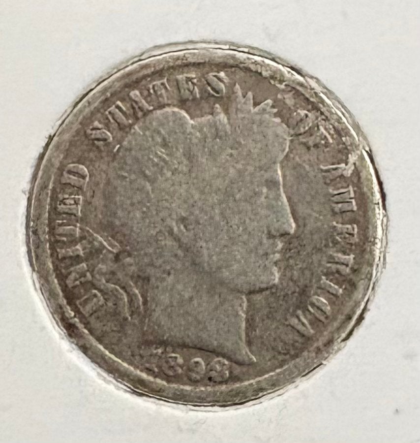Barder Dime argent 1898 États-Unis, Timbres & Monnaies, Monnaies | Amérique, Argent, Enlèvement ou Envoi